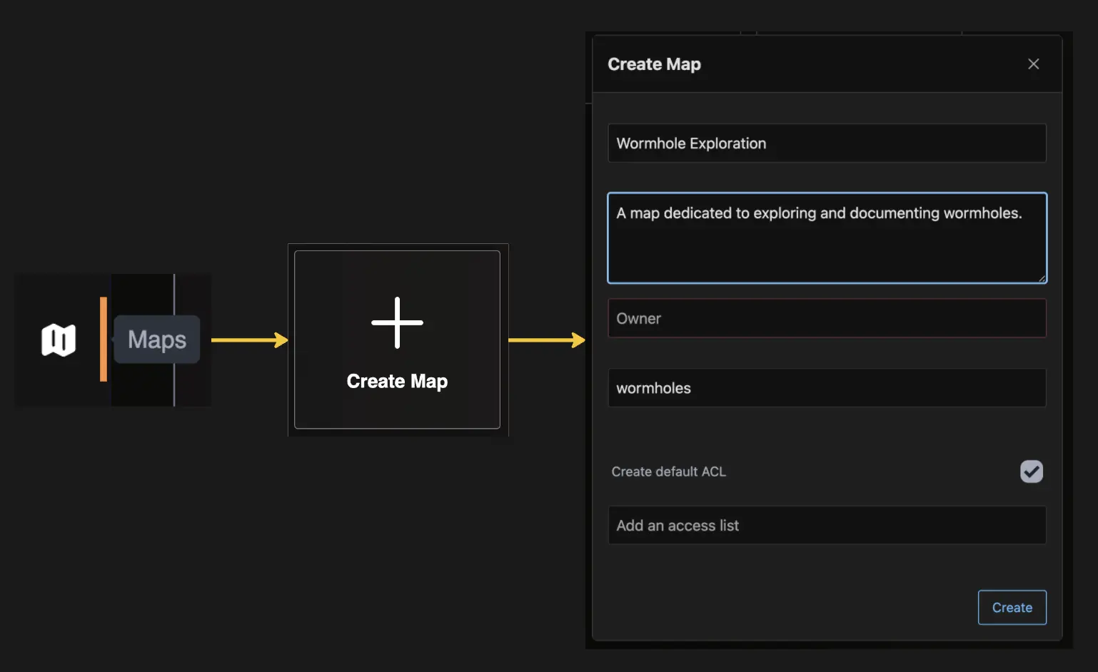 Create Map UI